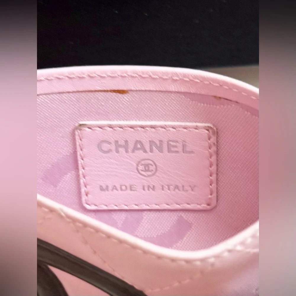 💝 Pink Chanel Cambone Card Holder Wallet 💝 CUSTOMER APPRECIATION GIFT - Picture 4 of 14